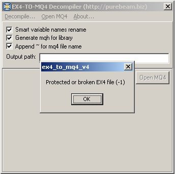 EX4 to MQ4 compiler v4.0.427.4